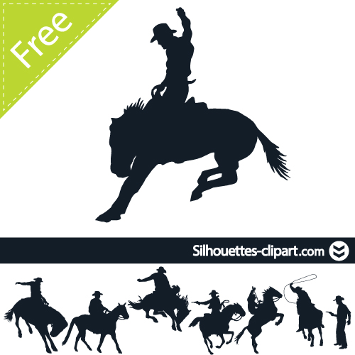 Cowboy Silhouette Clipart