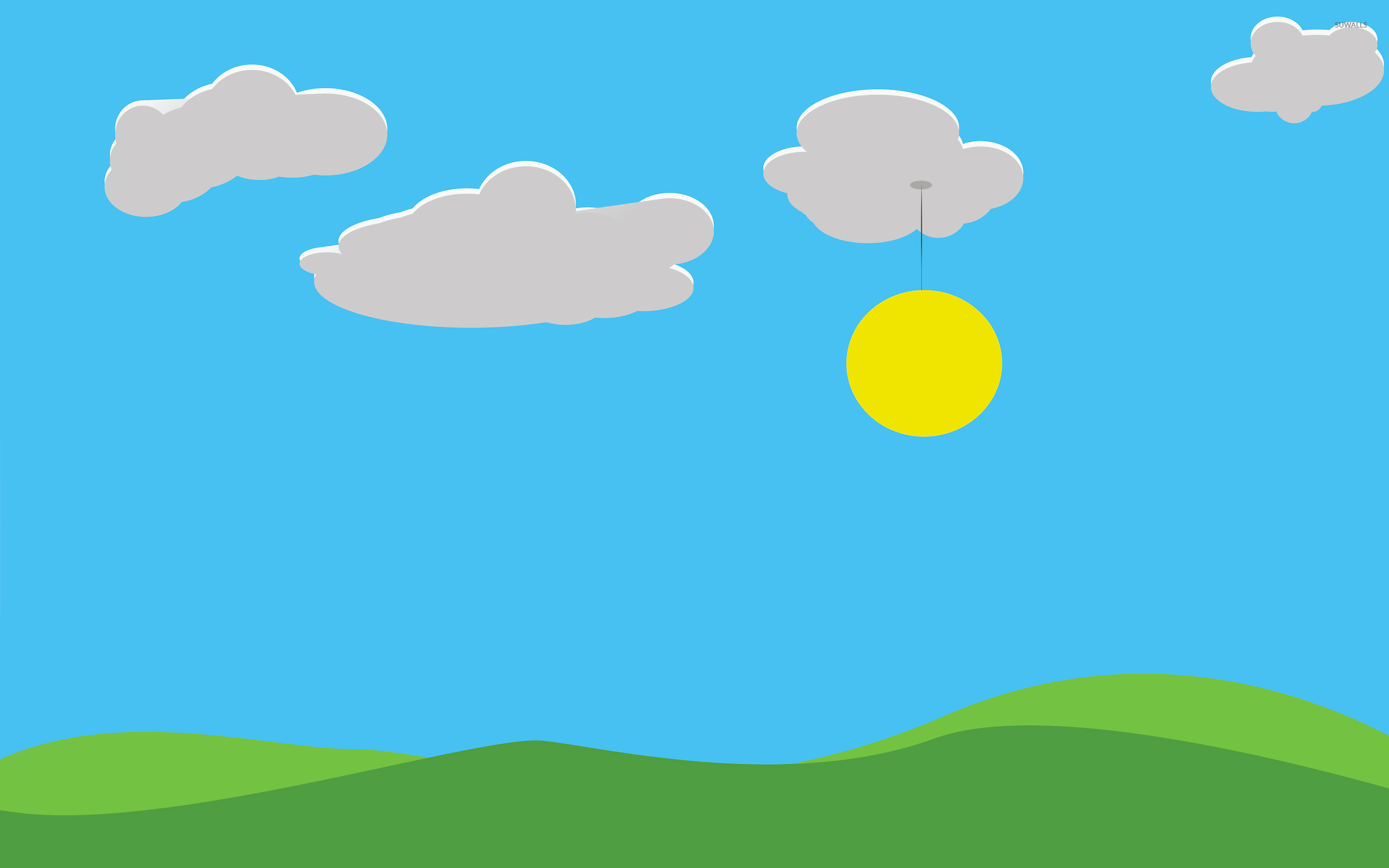 Sun in the sky wallpaper - Vector wallpapers - #17589
