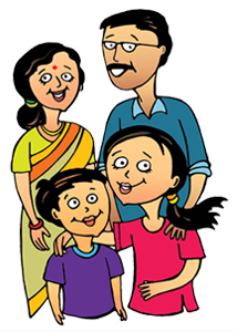 Family In India Clipart