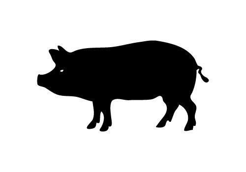 Pig silhouette clip art