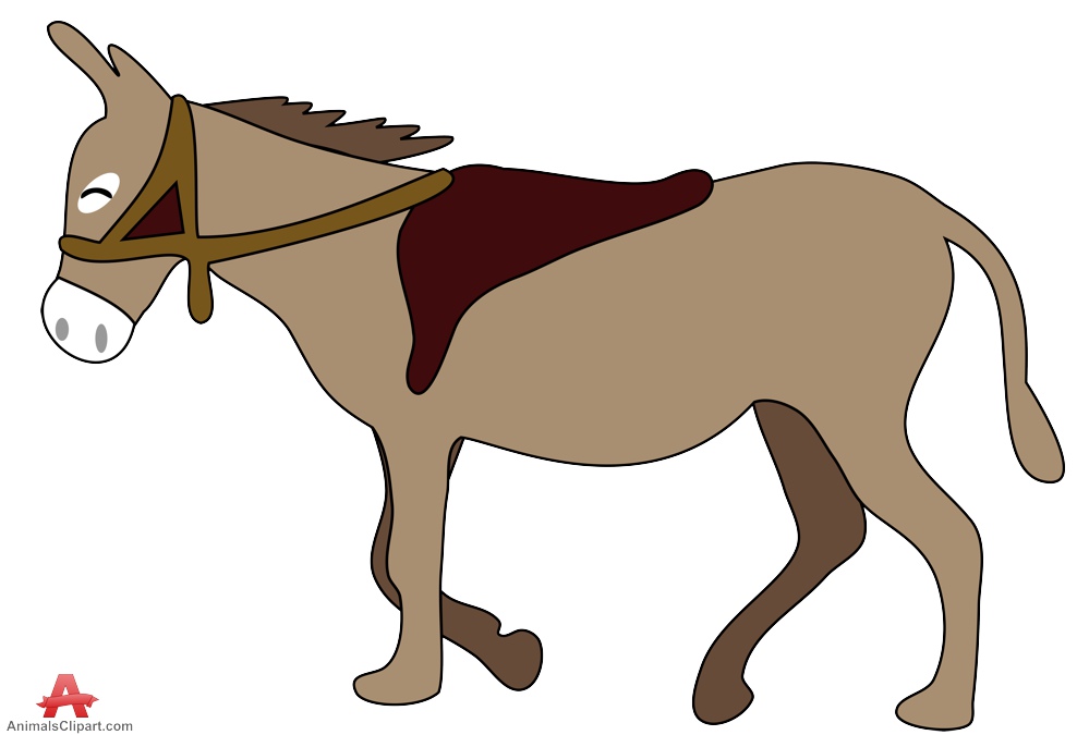 Walking Donkey Clipart | Free Clipart Design Download