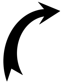 Black Curved Arrow Clipart