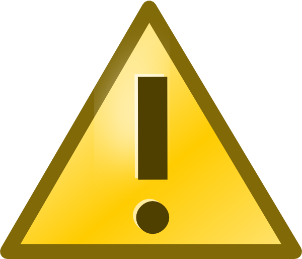 Yellow Exclamation Mark In Triangle Clip Art - vector ...
