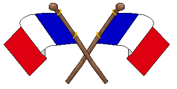 Crossed French Flags - Flag Clip Art - French Clip Art
