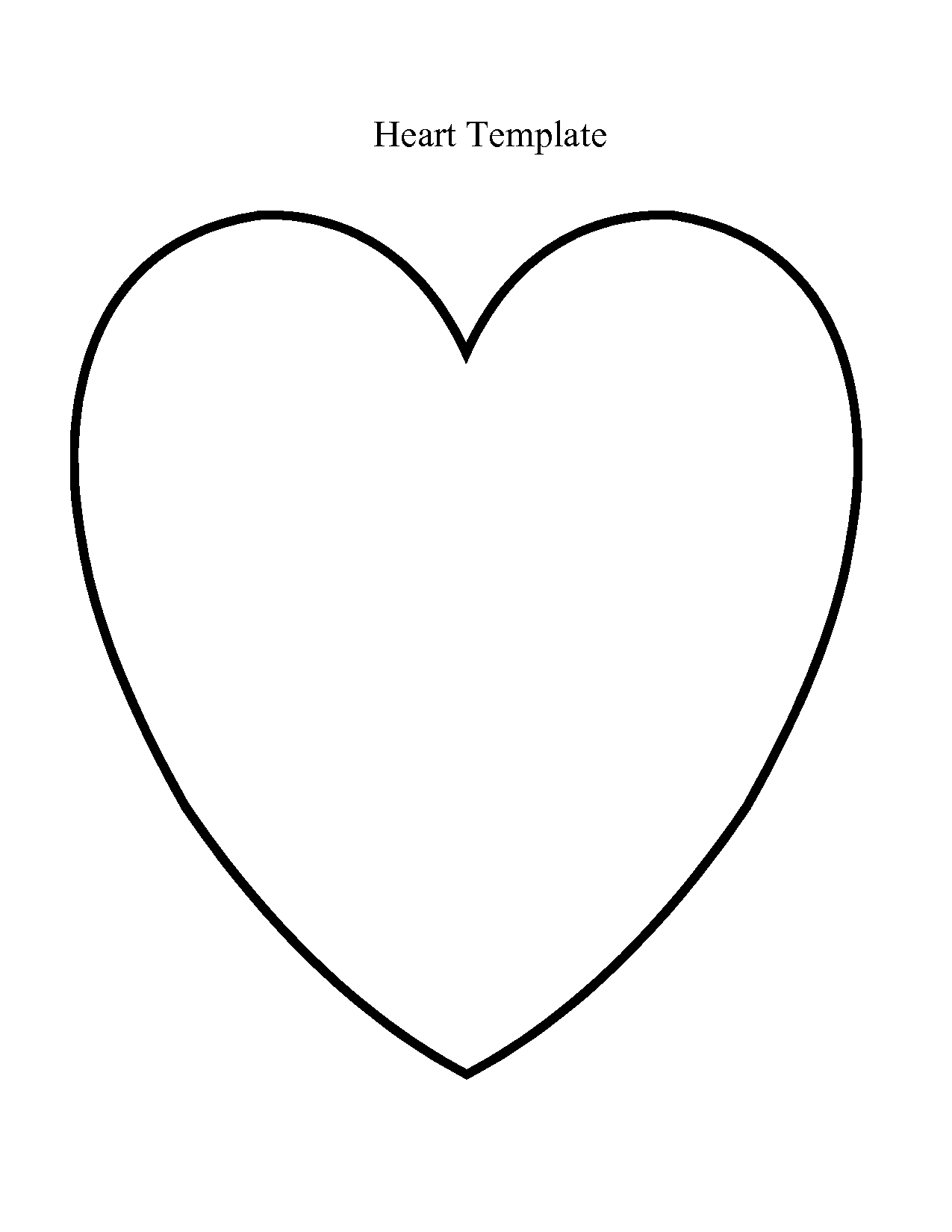 Printable Heart Template Large - ClipArt Best