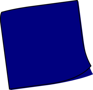 Dark Blue Sticky Note Clip Art - vector clip art ...