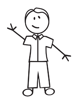 Adult Male Stick Figure Decal