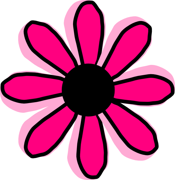 Pink Flower 4 clip art - vector clip art online, royalty free ...