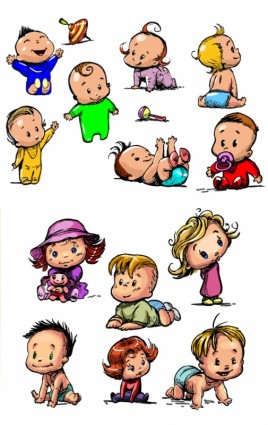 Handpainted baby vector Vector misc - Free vector for free download