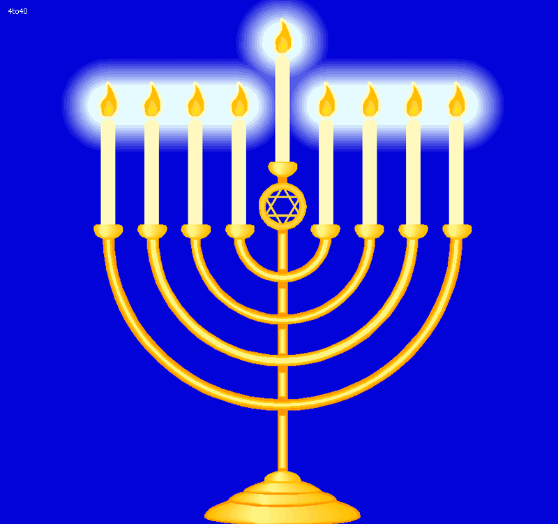 Lit Menorah Pictures