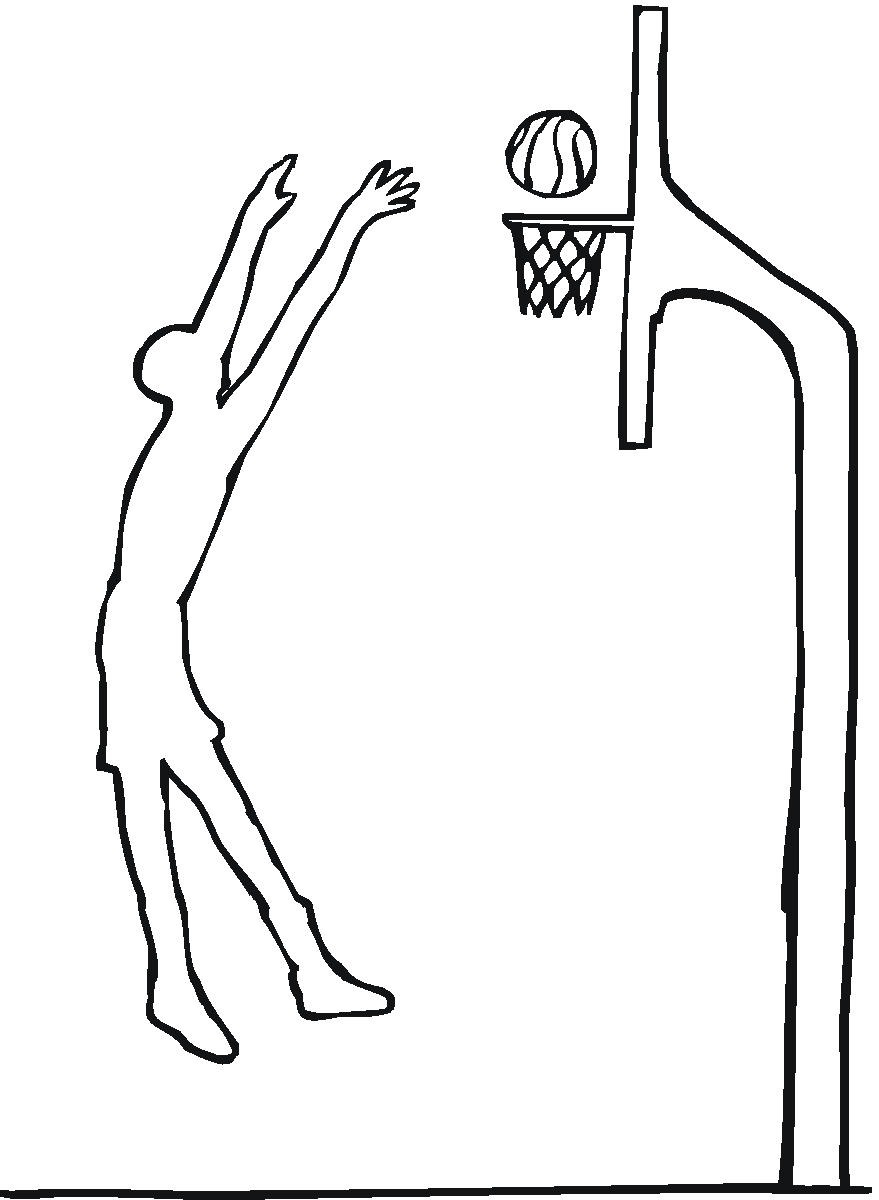 Basketball Outline Coloring Online | Super Coloring