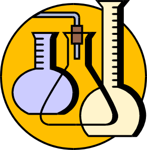 Chemical Lab Flasks clip art - vector clip art online, royalty ...