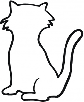 Little Kitty Outline coloring page | Super Coloring