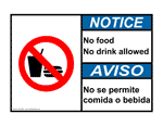 No Food Or Drink on ComplianceSigns.
