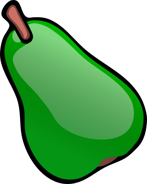 Green Pear Clip Art - vector clip art online, royalty ...