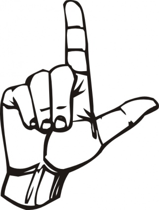Sign Language L clip art vector, free vector images