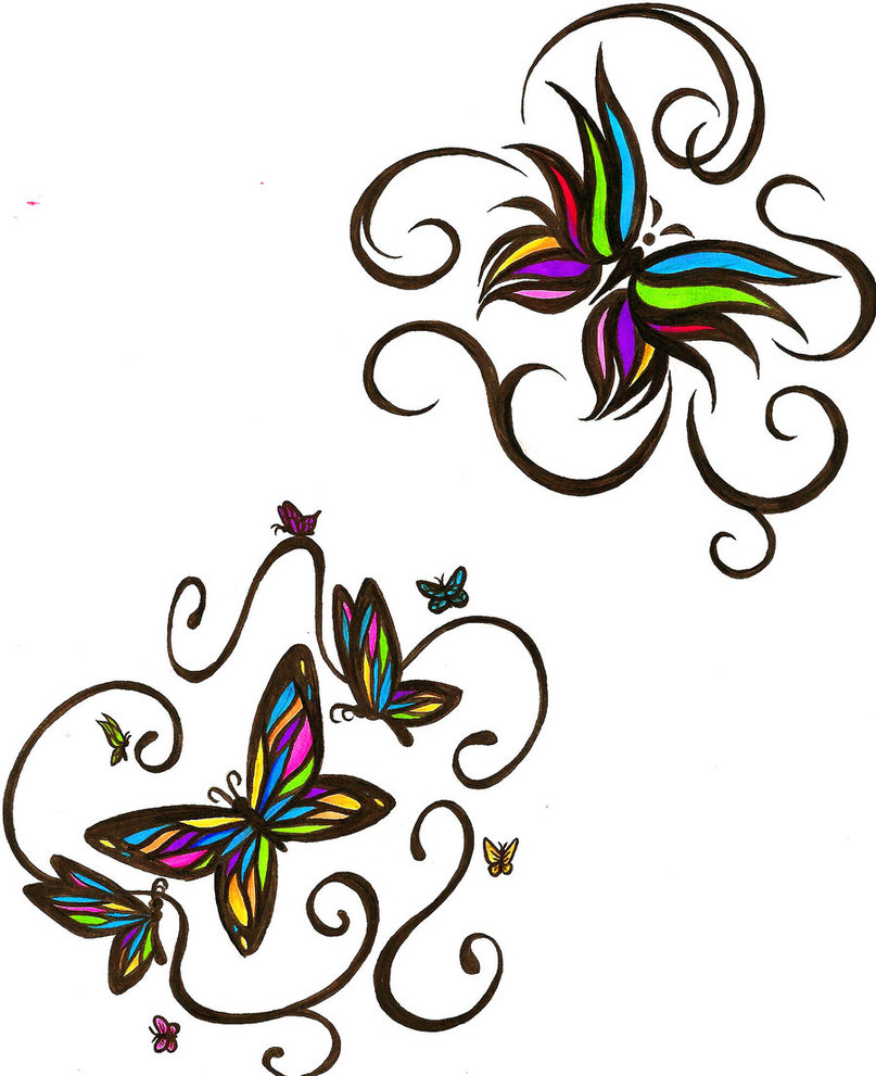 Swirly Heart Tattoos