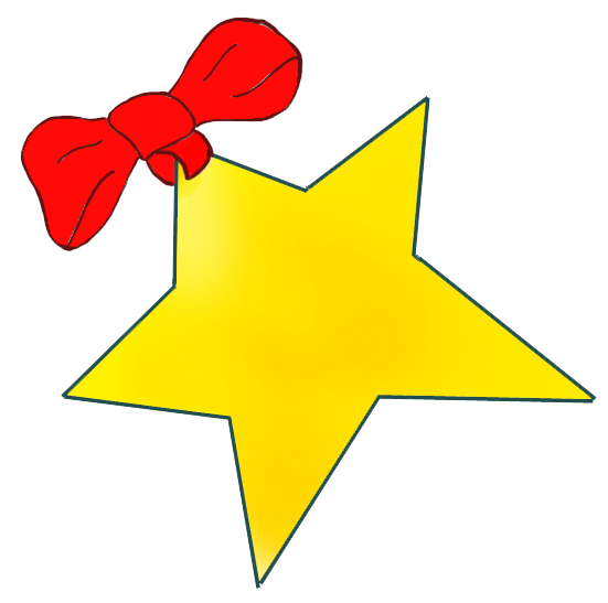 Christmas star clipart cute