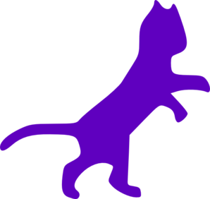 Purple Cat Clipart