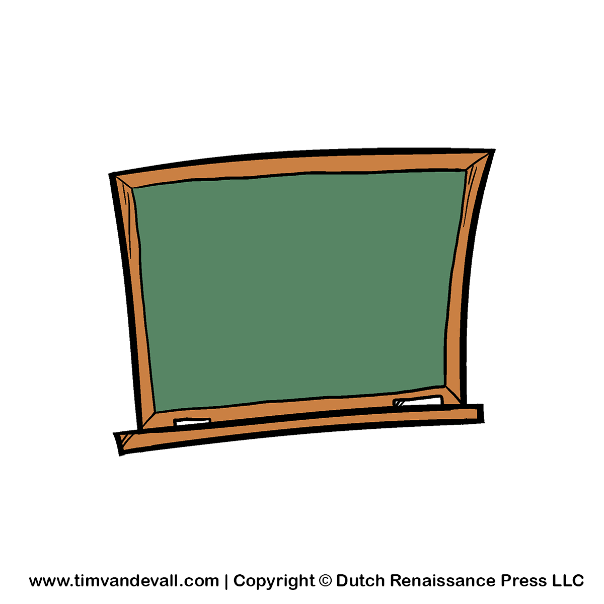 Girl At Chalkboard Clip Art Image Girl With A Piece Of Chalk In ...