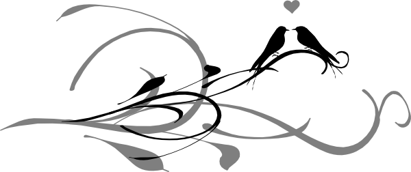 Love Birds Clipart Black And White - Free Clipart ...
