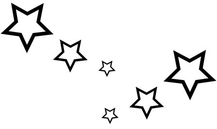 Hollow Star Pack Sticker x 6 Girl Shooting Stars Car Graphics | eBay