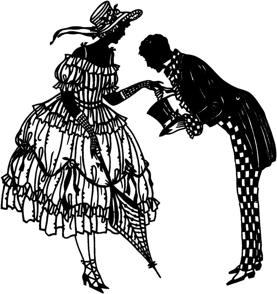 Free Clip Art and Digital Collage Sheet - Old Romantic Silhouettes ...