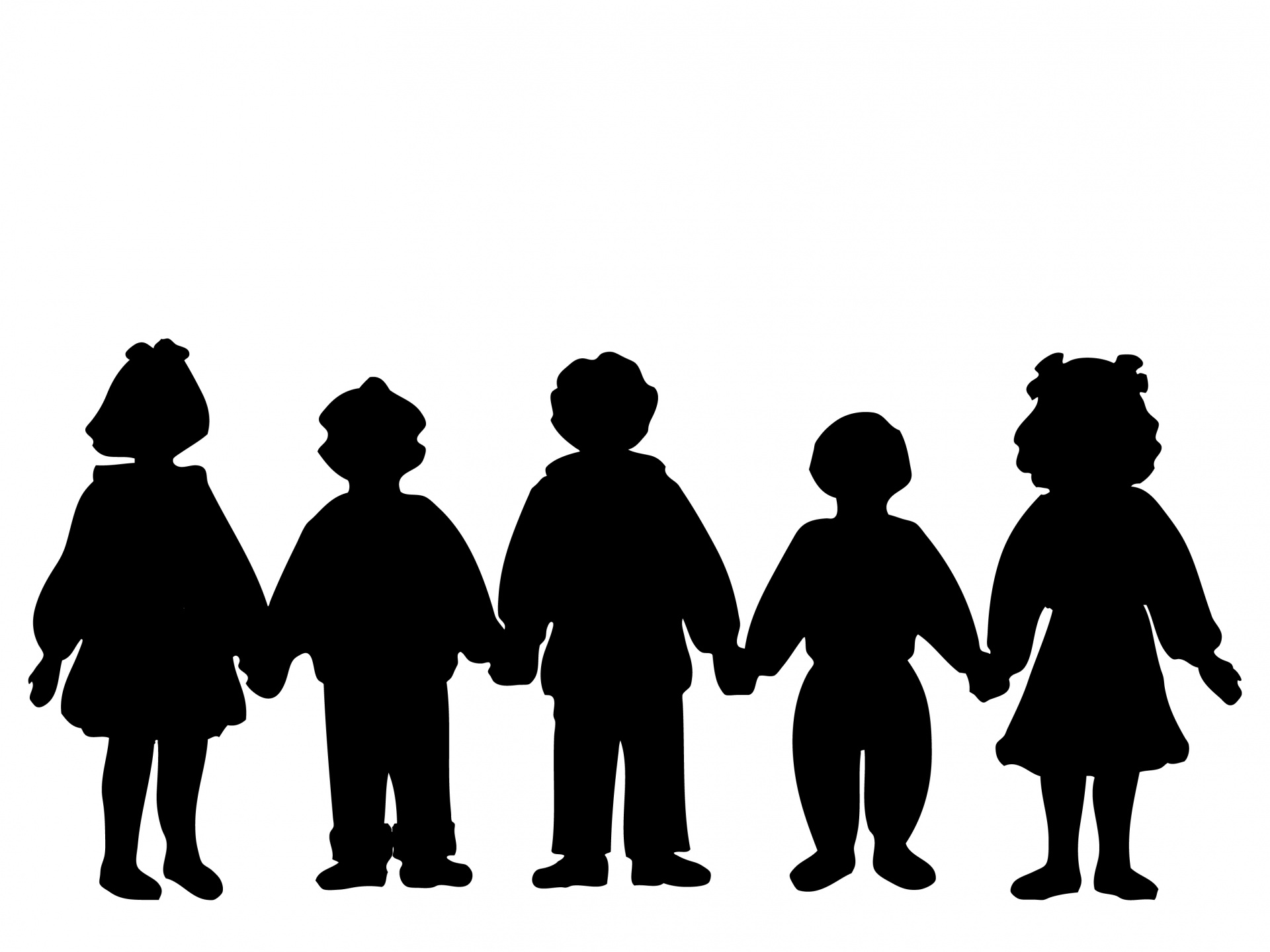 Children Holding Hands Silhouette Free Stock Photo - Public Domain ...