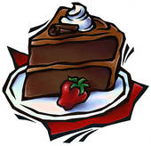 Chocolate cake slice clipart