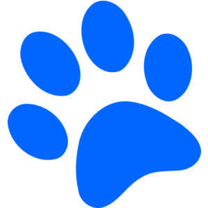 Blue paw print clip art