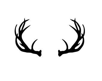 Antlered deer head clipart