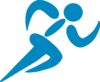Blue Runner - vector clip art online, royalty free & public domain