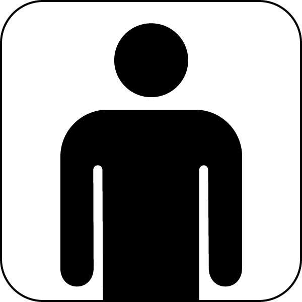 Man: Graphic Symbol, Icon, Pictogram for Building Architecture ...