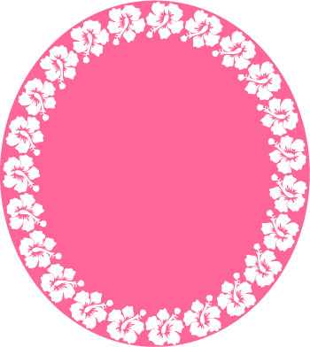Hawaiian Flower Border Clip Art