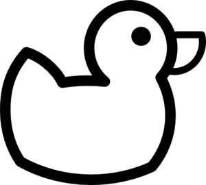 Duck Outline clip art - vector clip art online, royalty free ...