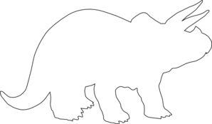 Triceratops Outline clip art - Free Clipart Images