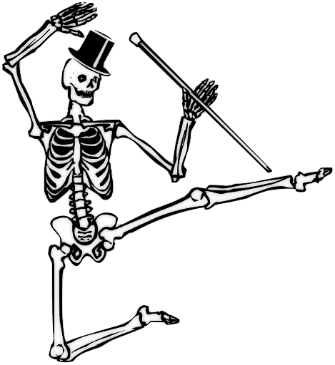 dancing skeleton clipart