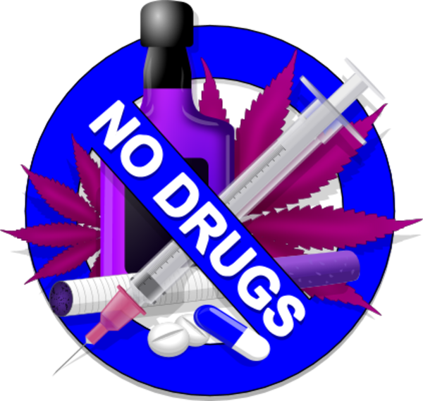 no drugs allowed sign Vector Clip Art. Large Medium Thumb