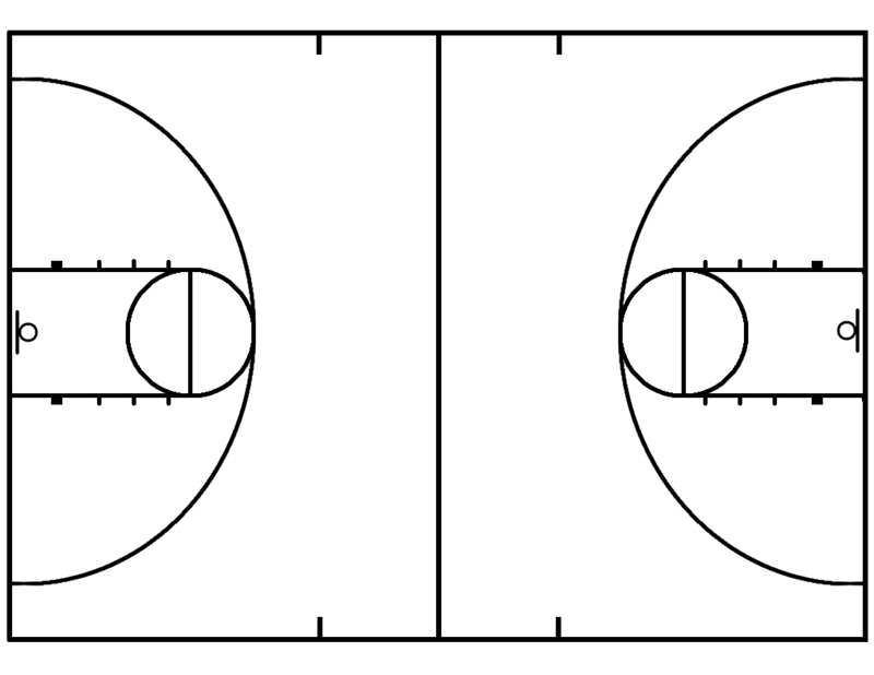 Basketball Outline Clip Art