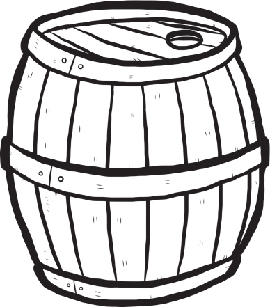Silhouette Of Antique Wooden Barrel Clip Art, Vector Images ...