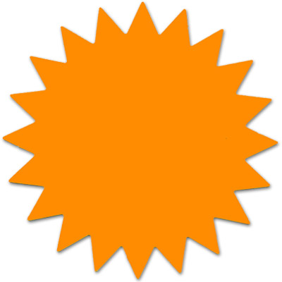 Stars Blank Large 203mm Assorted Neon|POS Signs Geographics Australia