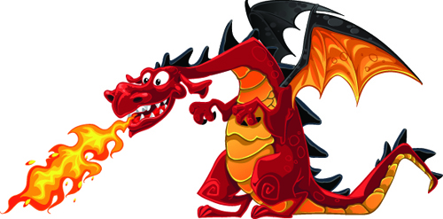 Fire Breathing Dragon Cartoon