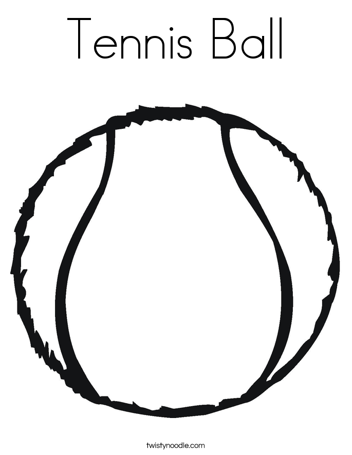 Tennis Ball Coloring Page - Twisty Noodle