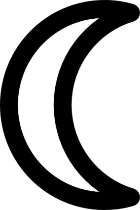 Pics For > Moon Clip Art Outline