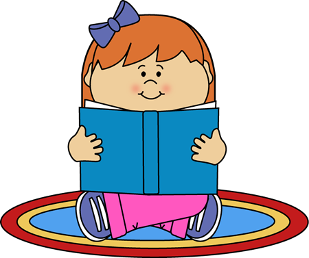 Kids on rug clipart