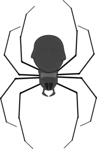 Hanging Spider Clip art - Silhouette - Download vector clip art online