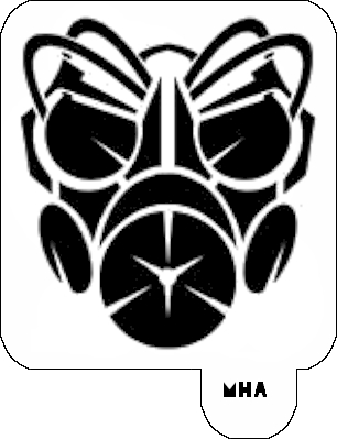 Mr. HAIR ART STENCIL - Gas Mask
