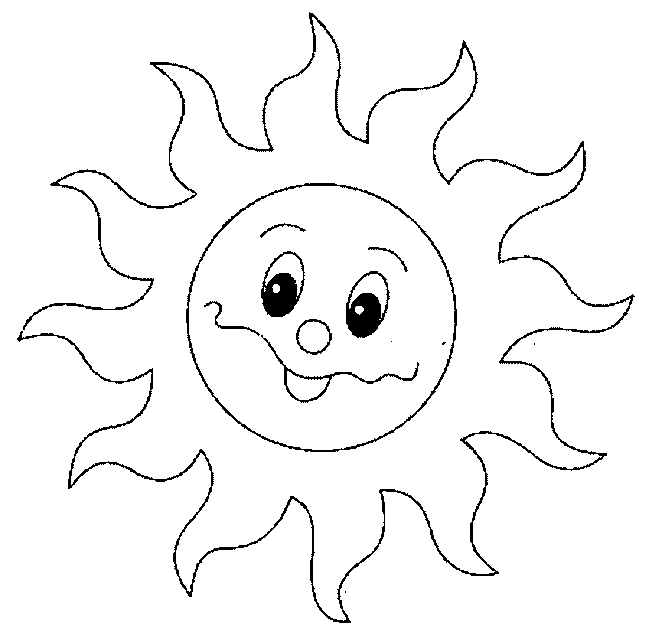 Sun coloring sheets