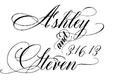 How to use the Dom Loves Mary calligraphy font flourishes.