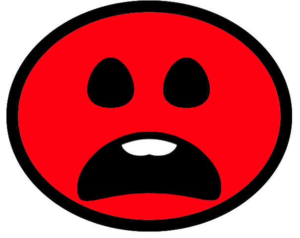 Red Unhappy Face - ClipArt Best
